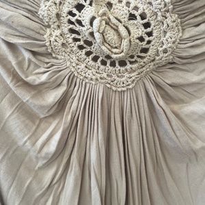 skyy dress wore once size large nude color